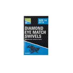 Preston Krętlik Diamond eye Match Swivels #14 20pc