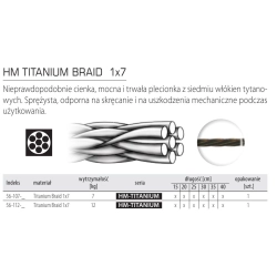 Dragon Przypon HM 1x7 Titanium 12kg 40cm 1szt