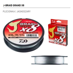 Daiwa Plec.J-Braid Grand X8 Gray-Light  0,06 135m