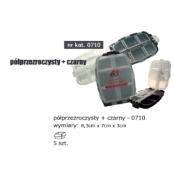 Anplast Pudełko z Magnesem Półprzezroczysty+Czarny