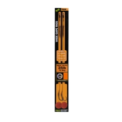 Fox Haki z Przyponem nr6  20lb Camotex Semi  2szt