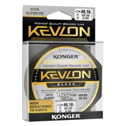 Konger Plecionka Kevlon Black  X 4   0.25mm 10m