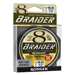 Konger Plecionka X8 Braider Bloody Red 0,18/150m