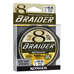 Konger Plecionka Braider X8 Olive Green  0,06/150m