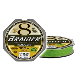 Konger Plecionka Braider X8 Lime Green 150m 0,16mm