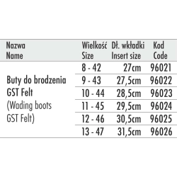 Traper Buty do Brodzenia GST Felt 46