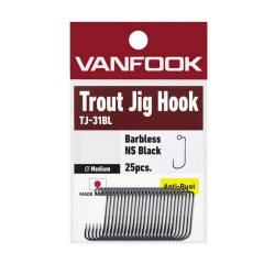 Vanfook Hak TJ-31BLTrout Jig Hook NS Black #6