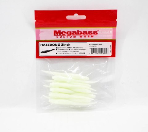 Megabass Guma Hazedon Pintail 4" Solid White 7SZT