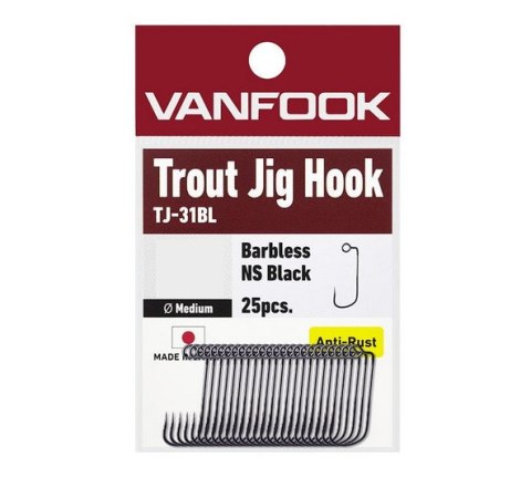 Vanfook Hak TJ-31BLTrout Jig Hook NS Black #6