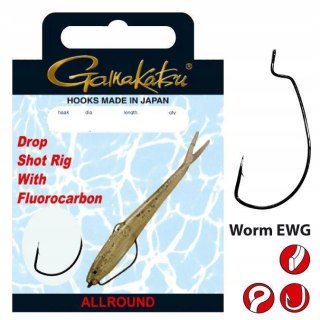 Gamakatsu Haki Drop Shot 1/0 Fluorocarbo 0,35 2szt