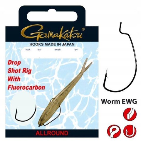 Gamakatsu Haki Drop Shot 1/0 Fluorocarbo 0,35 2szt