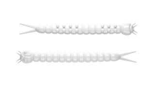 Libra Lures Slight Worm 38mm 001 White Kryl