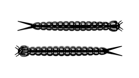 Libra Lures Slight Worm 38mm 040 Black