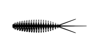 Libra Lures Turbo Worm 35mm 040 Black Ser
