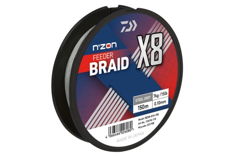 Daiwa Plecionka N"Zon X8 Steel-Gray 0,08 150m