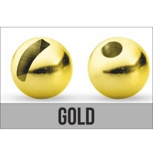 Traper Tungsten Bead Slotted 2,5mm Gold