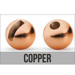 Traper Tungsten Bead Slotted 3,0mm Copper