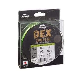 Berkley Plecionka DEX X8 Chartreuse 150m 0,08mm