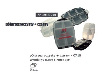 Anplast Pudełko z Magnesem Półprzezroczysty+Czarny