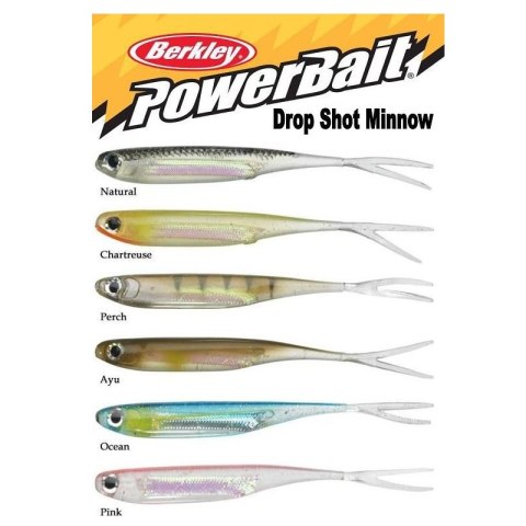 Berkley Guma Drop Shot Minnow 7,5cm Chartreuse