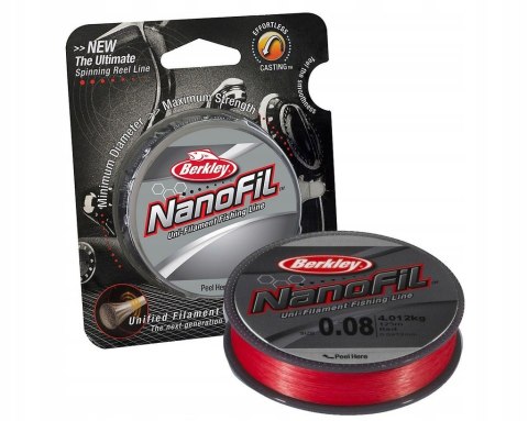 Berkley Plecionka Nanofil 0.20mm 12.6kg 125m Red