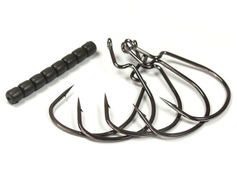 Savage Gear haki offsetowe weedless roz.L (x5)
