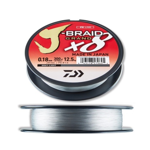 Daiwa Plec.J-Braid Grand X8 Gray-Light 0,20 135m