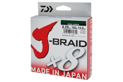 Daiwa Plecionka J-Braid X8 Green 0,16 150m
