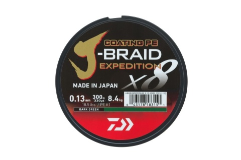 Daiwa Plecionka J-Braid X8E Dark Green 0,16 150m