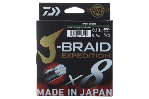Daiwa Plecionka J-Braid X8E Dark Green 0,18 150m