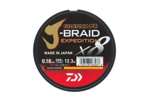 Daiwa Plecionka J-Braid X8E Smash Orange 0,22 150m