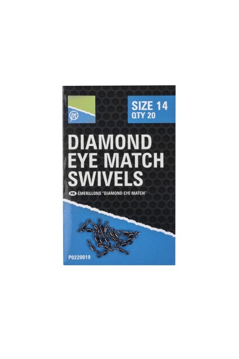 Preston Krętlik Diamond eye Match Swivels #14 20pc