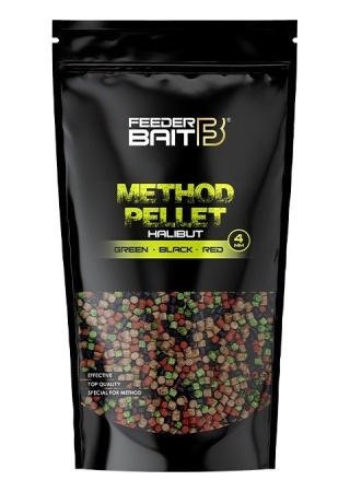 Feeder Bait Pellet Halibut Green BlackRed 4mm 800g