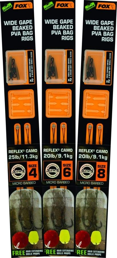 Fox Haki z Przyponem nr4 25lb PVA Rig 2szt