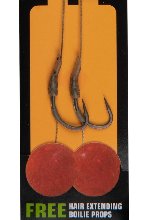 Fox Haki z Przyponem nr6 20lb Camotex Semi 2szt