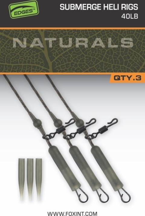 Fox Zestaw Naturals Submerge Heli Rigs 40lbs 3szt