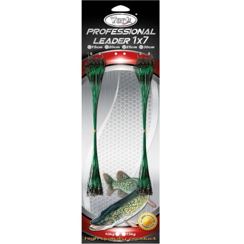 York Przypon 1x7 10kg 25cm 50szt Zielony