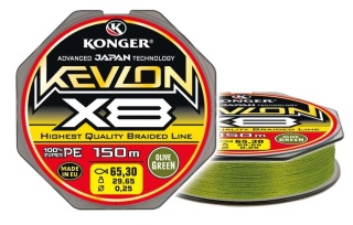Konger Plecionka X8 Kevlon Olive Green 0,20/150