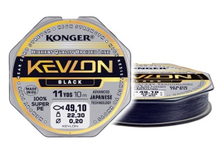 Konger Plecionka Kevlon Black X 4 0.08mm 10m