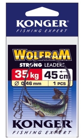 Konger Przypon Wolframowy 45cm 35kg (10x1szt)