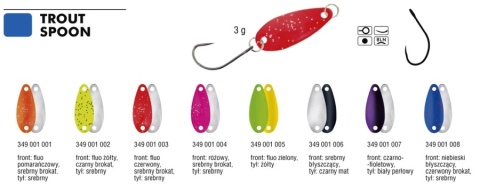 Kamatsu Błystka Trout Spoon 3cm 3gr Black