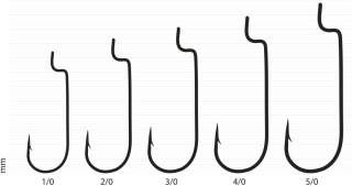 Kamatsu Haki Worm Hook 44 2/0 BLNO