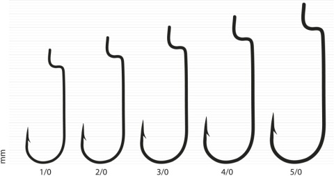 Kamatsu Haki Worm Hook 44 2/0 BLNO