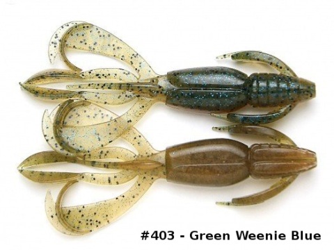 Keitech Crazy Flapper 3,6" 7szt Green Weenie Blue