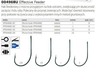 Dragon Haczyk V-Piont 496BU nr1/0 Niebieski(10szt)