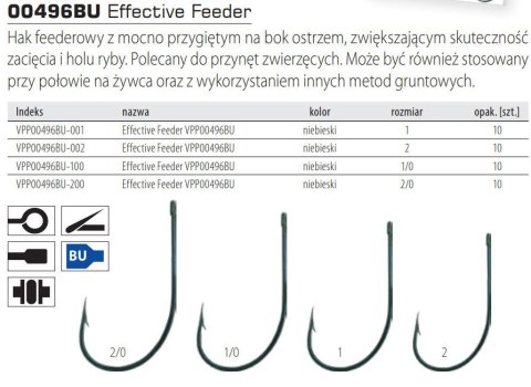 Dragon Haczyk V-Piont 496BU nr1/0 Niebieski(10szt)