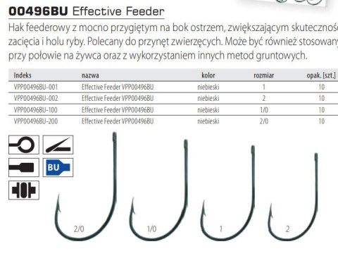 Dragon Haczyk V-Piont 496BU nr2 Niebieski(10szt)
