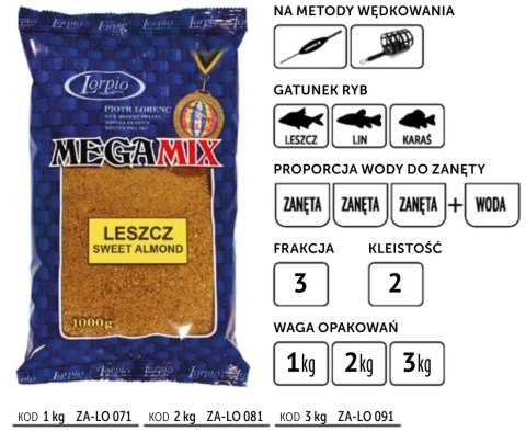 Lorpio Zanęta Mega Mix Leszcz 3000g