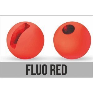 Traper Tungsten Bead Slotted 4,0mm Fluo Red