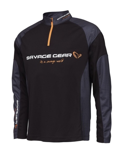 Savage Gear Bluza 1/2 Zip XL Czarna
